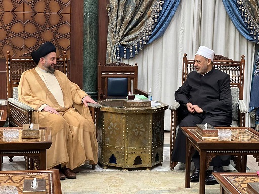 شيخ الأزهر يستقبل السيد: عمار الحكيم، رئيس تيار الحكمة الوطني العراقي .jpeg